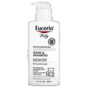 香港直发EUCERIN优色林婴儿二合一洗发水沐浴露深层保湿滋润399ml