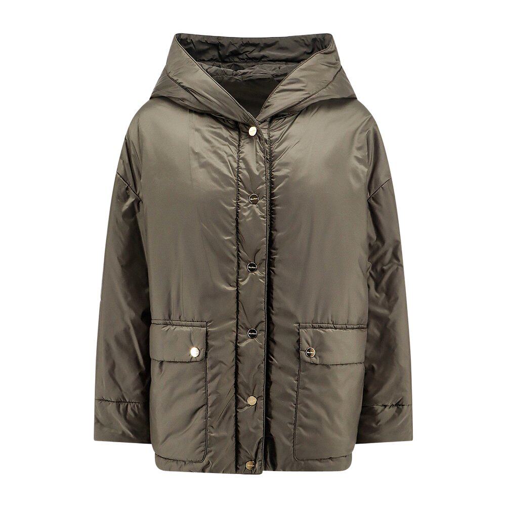 MAX MARA 女士外套 9486094406084 AW2024 绿色 带帽双面棉服