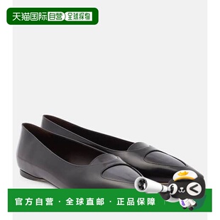 1小时内可退 香港直邮The Row 女士 Viv 皮质芭蕾舞鞋 000954 bla