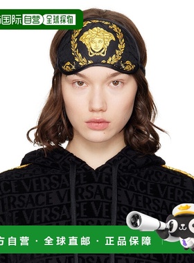 1h可退 香港直邮潮奢 versace 范思哲 女士 黑色 & 金色 Crete de