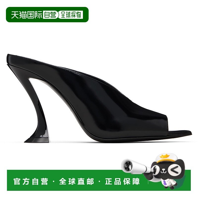 1h可退 香港直邮Lanvin 朗雯 女士 黑色穆勒鞋 FWPUGA0DSPAZH25