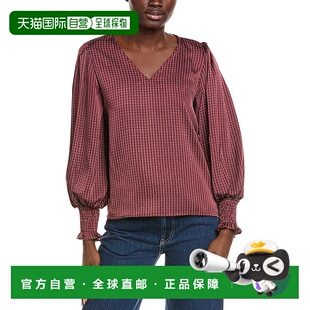 自营CeCe Printed Blouse - red 美国奥莱直发