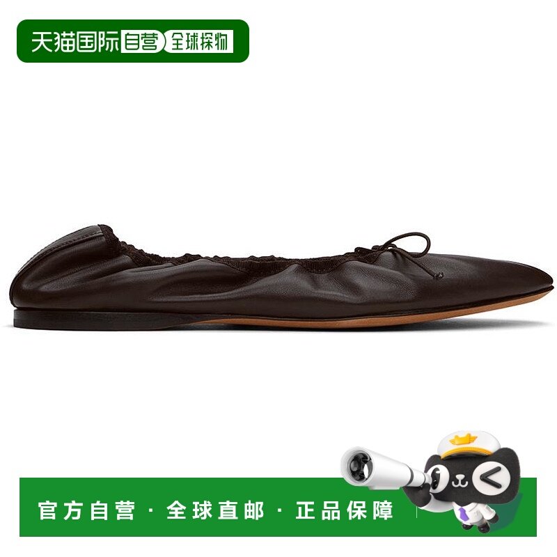 1h可退 【美国直邮】The Row 深棕色 Awar 芭蕾平底鞋 女鞋 24235