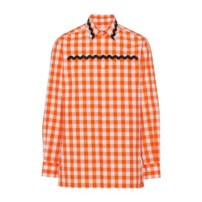 Prada 格纹长袖衬衫 UCN49312OBS231