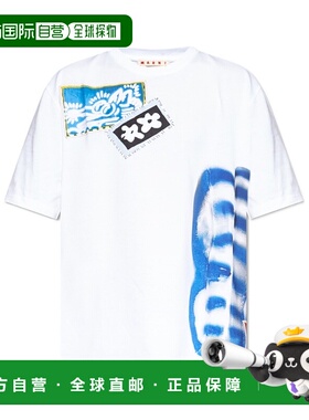 香港直邮MARNI 男士T恤 HUMU0287P1USCY39PRW01 AW2025白色 男装