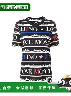 香港直邮Moschino logo条纹印花T恤 W4F1500M3997-0013短袖