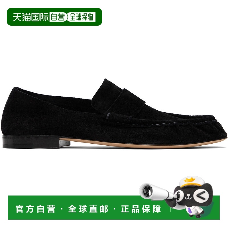 香港直邮潮奢 The Row 女士 黑色 Soft Suede 乐福鞋 F1626L305