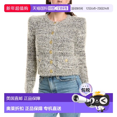自营l'agenceL’AGENCE Una Knit Cardigan - black 美国奥莱直发