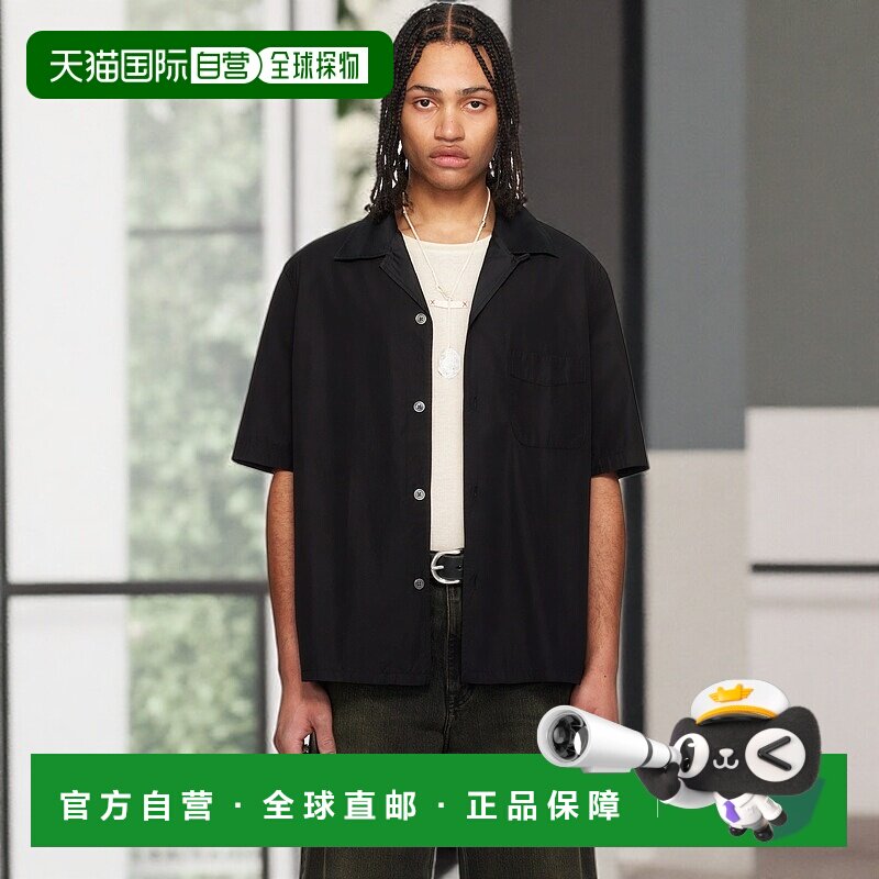 1h可退 香港直邮潮奢 Our Legacy 男士 黑色 Heusen 短袖衬衫 M22