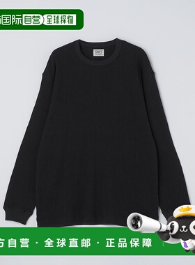 1h可退 日本直邮SHIPS AUTHENTIC 男士宽松长袖瓦affle纹T恤 1120