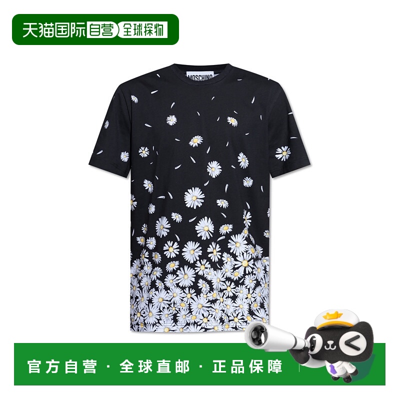 1h可退 香港直邮MOSCHINO 男士T恤 251ZZA071902414555 SS2025 黑