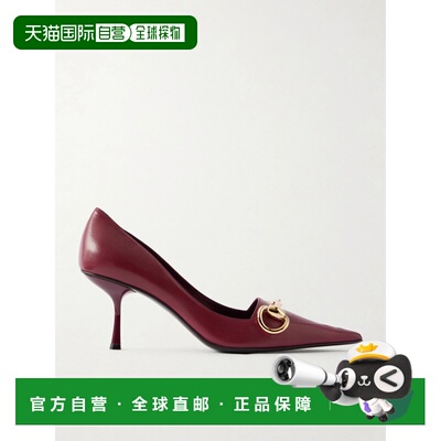 1h可退 Gucci 古驰 女士 Horsebit-embellished 皮质浅口浅口鞋