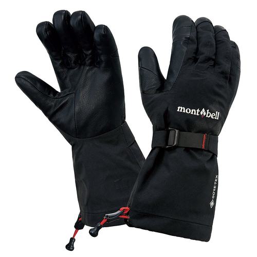 日潮跑腿Montbell蒙贝欧女士手套纯色长款五指休闲户外款1118550