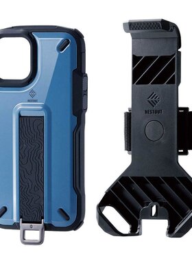 日本直邮iPhone 11 Pro用NESTOUT Trekking手机壳 附固定支架蓝色