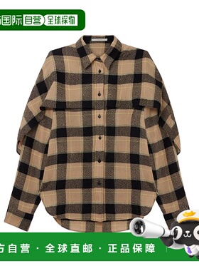 香港直邮Stella McCartney 多层格纹羊毛衬衫 6201223EQ703