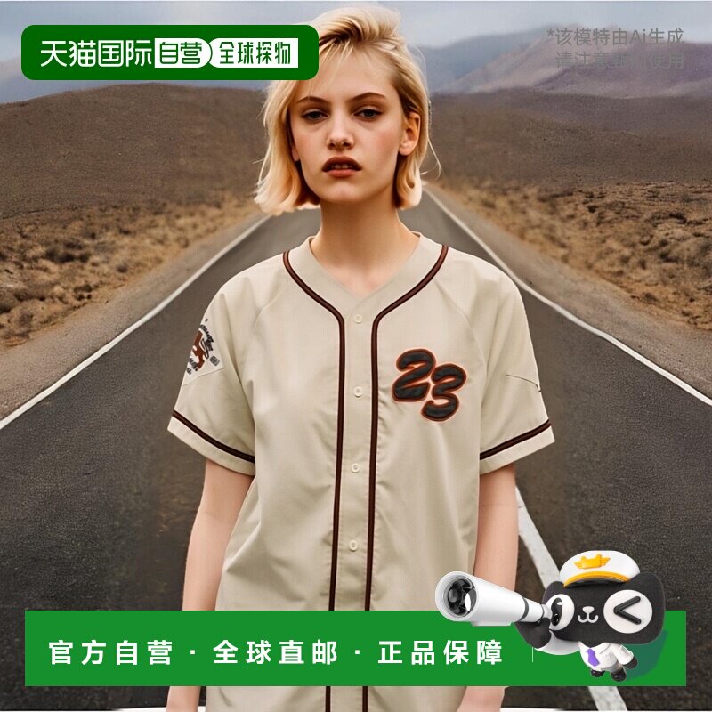 韩国直邮THISISNEVERTHAT 运动T恤Script Baseball Jersey Cream