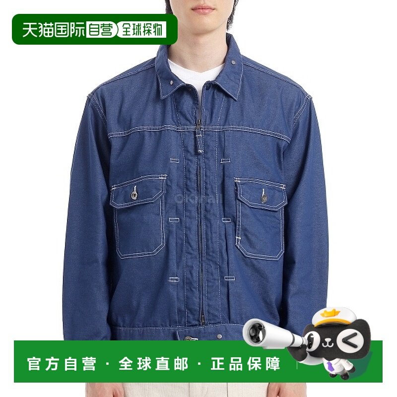 韩国直邮Engineered Garments 卡车司机夹克 B - 靛蓝 CP 牛仔布