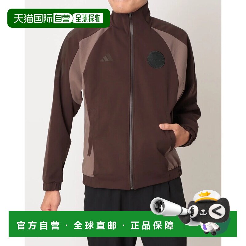 日本直邮adidas 男士针织夹克 T.S.U.F.C. 宽松版型 双面针织运动