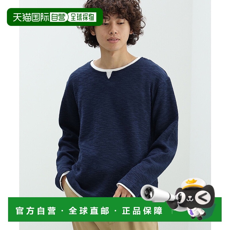 日本直邮BEAMS Fake Layer Slab Key Neck内搭