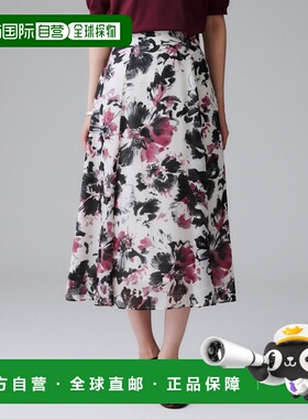 1h可退 日本直邮UNTITLED 女装 夏款 纯聚酯纤维 佩恩特花卉A字裙