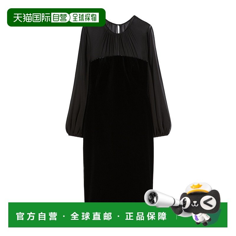 香港直邮MAX MARA 女士连衣裙 6226065406007 AW2025 黑色 长袖连
