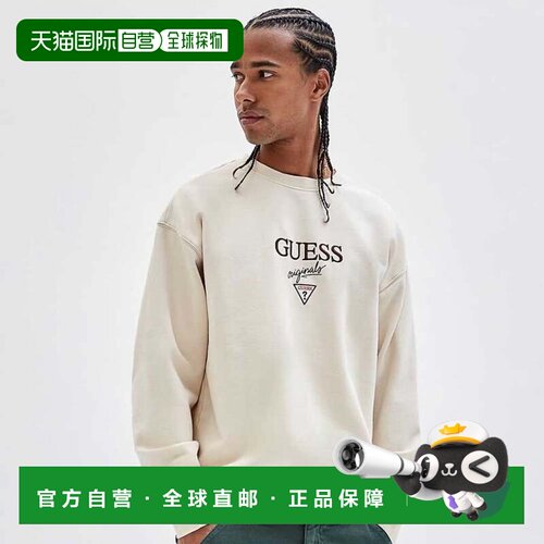 日本直邮GUESS Originals 标志圆领卫衣 F0J1 上衣 运动衫长袖