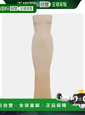 1h可退 香港直邮Wolford 女士 褪色光面抹胸长款连衣裙 001012