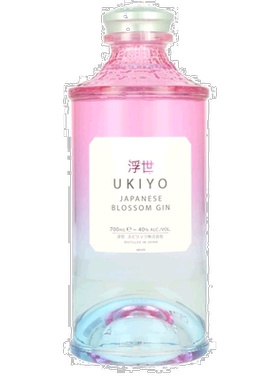 欧洲直邮ukiyo浮世日本樱花金酒日本原装进口杜松子酒40%700ml