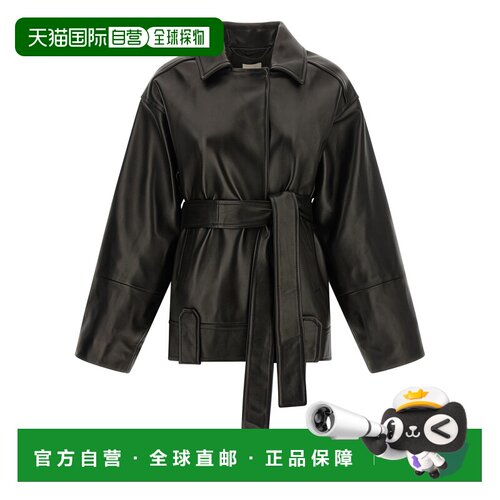 香港直邮KHAITE 女士皮衣 62391012200 AW2026 黑色 'Alder' jack
