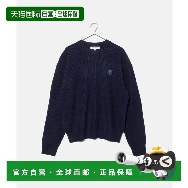 日本直邮Maison Kitsune 男士长袖针织衫 Bold Fox头像贴布 舒适图片