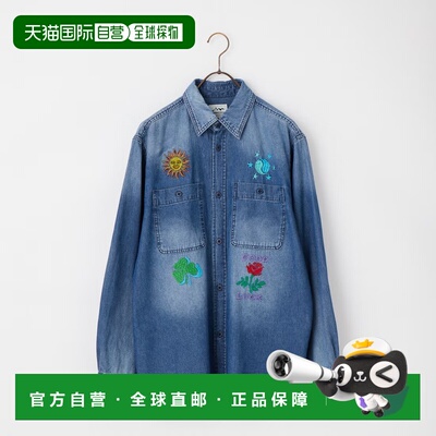 1h可退 日本直邮MANASTASH 男士 刺绣牛仔衬衫 792-6120002