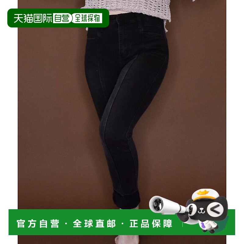 自营 flying monkey黑色高腰紧身牛仔裤 美国奥莱直发