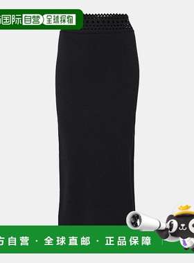 1h可退 香港直邮Alaia 女士 Vienne 剪口针织中长半身裙包臀裙