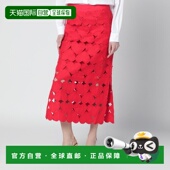 香港直邮FARM RIO 女士 1h可退 红色亚麻心形半身裙 344513LIL002