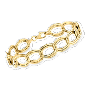 自营Ross-Simons 意大利 14 克拉黄金链式手链 - 8 英寸 美国奥莱