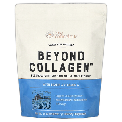 香港直邮Live Conscious,Beyond 胶原蛋白，含生物维生素和维生素