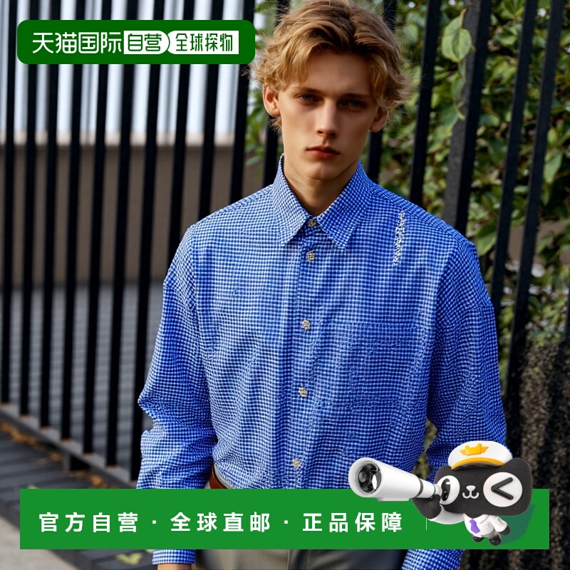 香港直邮MARNI 男士衬衫 CUMU0061S5UTP787CHB61 SS2025 蓝色