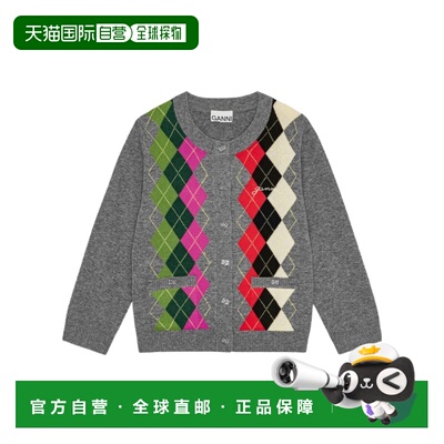 香港直邮GANNI 女士针织衫 K2512921 AW2025 灰色 JACQUARD CASHM