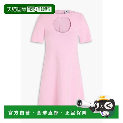 1h可退 香港直邮潮奢 Courreges 女士 剪口针织迷你连衣裙 423MRO