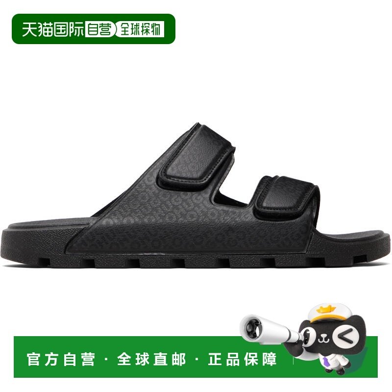 1h可退 香港直邮潮奢 boss 雨果 男士 黑色徽标印花凉鞋 50557668,流行男鞋,其他凉鞋,淘宝优惠券,粉丝福利购,淘宝优惠卷