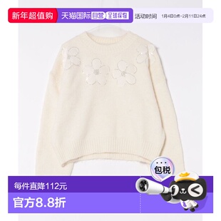 日本直邮tocco closet 女士 花朵图案针织衫 半袖宽松设计 285200