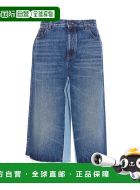 香港直邮Chloe 蔻依 女士 拼布百慕大牛仔短裤 25SDS02158476