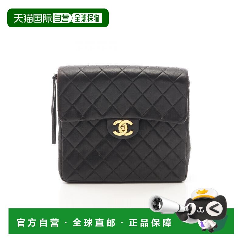 日本直邮中古Chanel香奈儿女包B级9新Backpack背包羊皮双肩包黑色