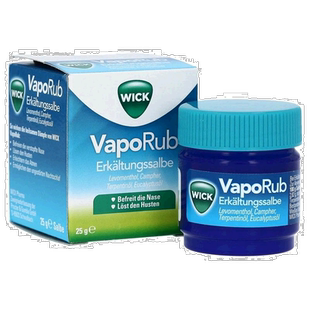 欧洲直邮德国药房WICK维克感冒通气按摩膏25g缓解鼻塞舒缓支气管