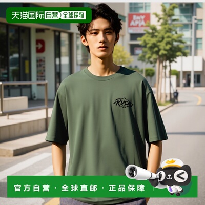 1h可退 日本直邮RVCA 男女同款背面印花宽松短袖T恤 BF04A201