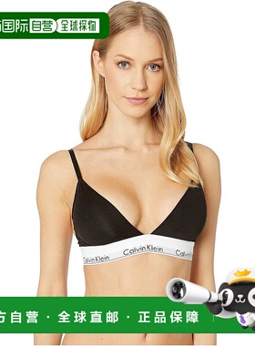 自营Calvin Klein Icon Bra Women's  Black Cotton Blend Triang