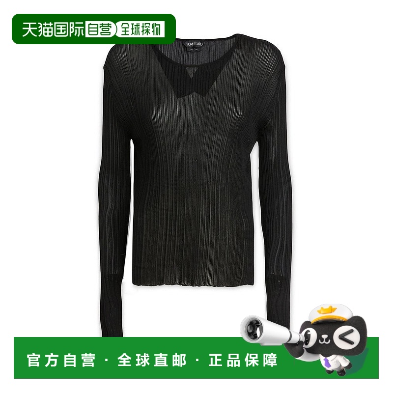 香港直邮Tom Ford 汤姆 福特 女士 圆领罗纹针织上衣 MAK1269YAX5