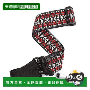 日本直邮达达里奥民谣乐器班卓琴背带可调节红白编织图案20N00BJ