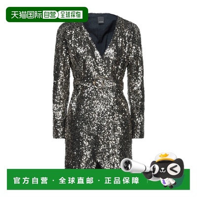 1h可退 香港直邮Pinko 品高 女士 高雅连衣裙 metal金属色 舒适时