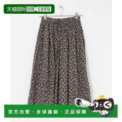 1h可退 日本直邮SOIL 女装 全棉A字花卉中长半身裙 DWA6NSL25574